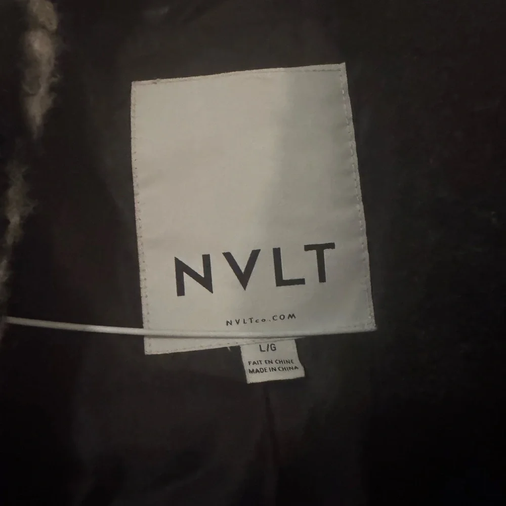 NVLT Women's Houndstooth Pea Coat in Black and White - Picture 2 of 7